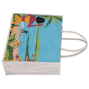 Grand sac de courses écologique personnalisé en jute avec impression numérique intégrale, fabriqué en Inde, dans le Bengale occidental à Kolkata - Product Image 2