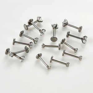 2 pièces Piercing Labret en Acier Inoxydable avec Cristal pour Cartilage d'Oreille, Tragus, Lobe, Hélix, Clou d'Oreille 2/3/4/5MM, Bijoux Cadeau pour Hommes et Femmes - Product Image 6