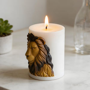 Moule en silicone DM1327 Roi Lion pour bougies, ornement d'aromathérapie, moule en silicone animal pour bougies parfumées, fabrication de pierres diffuseuses en gypse - Product Image 4