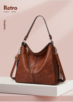 Vente en gros Sac à bandoulière rétro en cuir de haute qualité pour femmes Sac à main luxueux vintage en forme de croissant Accessoire de mode pour sans-abri