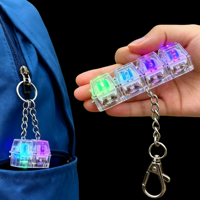 Creative Fidget Clicker Mechanical Keyboard Custom Printing Logo LED Keycap Stress Relief Toy Multiple Colors Available Keychain