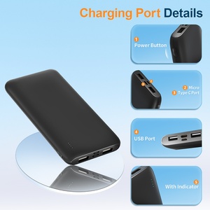Custom Logo ABS Portable Slim Thin 10000mah 5000mah Power Bank Fast Charging Battery Pack Portable Power Bank 20000mah for Phone - Product Image 4
