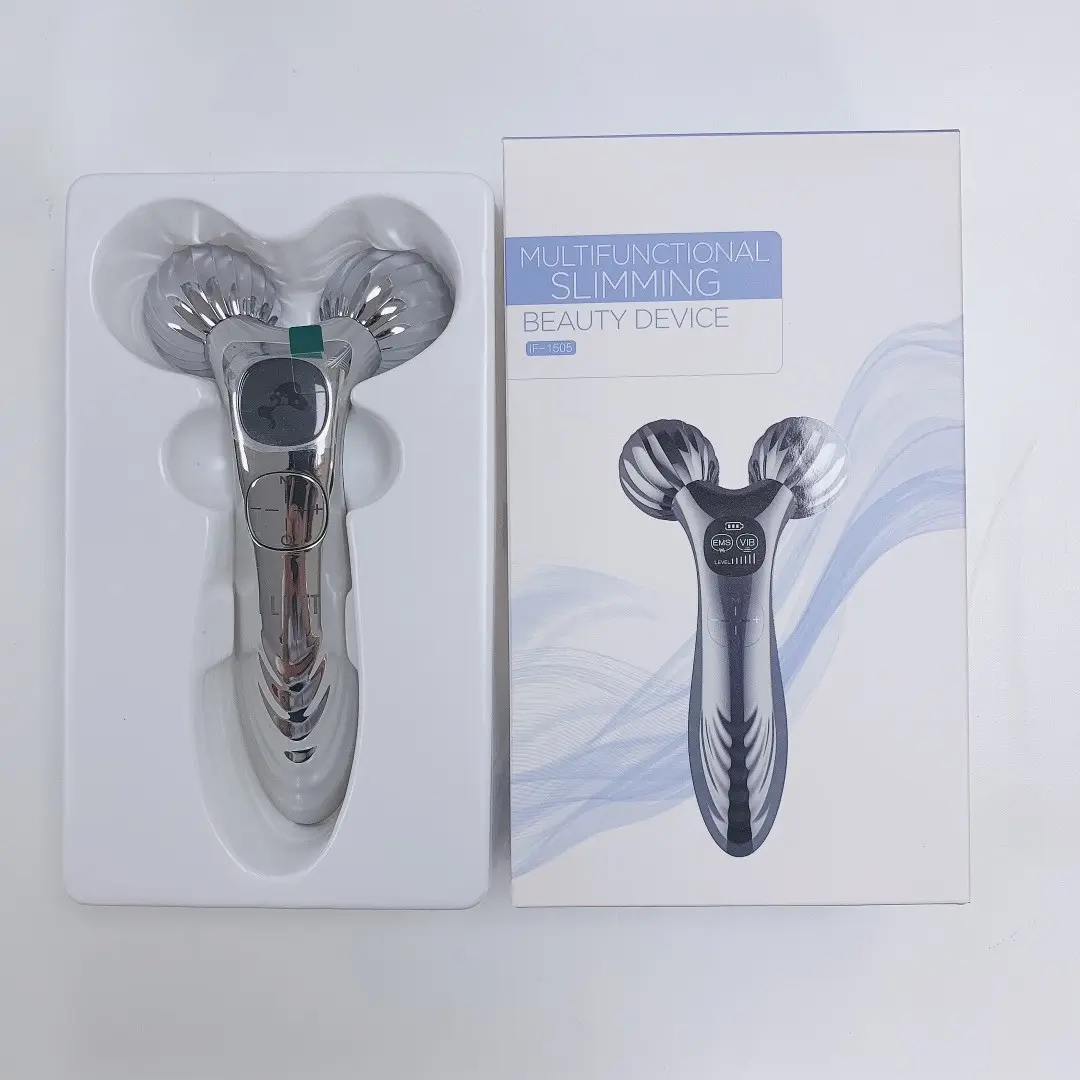 3D Mặt Con lăn V hình dạng massager với EMS cơ microcurent Mặt & Cổ nâng Massager