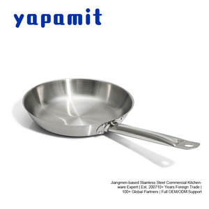 Sartén de Acero Inoxidable de 24 cm al por Mayor, con Base Compatible con Inducción, Utensilios de Cocina de Fábrica para Compradores de Hostelería - Product Image 1