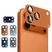 Couvercle protecteur d'objectif noir en alliage pour iPhone 17 Pro Max 17 Pro Max, verre trempé pour appareil photo en métal