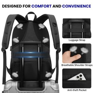 Mochila de Viaje de Gran Capacidad con Puerto de Carga USB, Múltiples Bolsillos, Impermeable, para Negocios, Escuela, para Hombres y Mujeres - Product Image 5