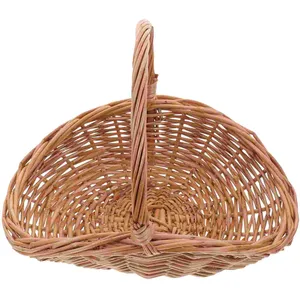 Panier tissé en rotin <span class=keywords><strong>de</strong></span> saule avec poignées panier <span class=keywords><strong>de</strong></span> service <span class=keywords><strong>de</strong></span> <span class=keywords><strong>cadeau</strong></span> et <span class=keywords><strong>de</strong></span> mariage en osier pour pique-nique <span class=keywords><strong>de</strong></span> <span class=keywords><strong>fruits</strong></span> stockage <span class=keywords><strong>de</strong></span> bonbons et <span class=keywords><strong>de</strong></span> nourriture <span class=keywords><strong>de</strong></span> Pâques - Product Image 3