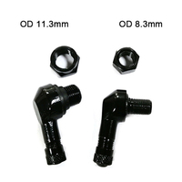 Capuchons de valve de pneu sans chambre à air CNC de 11,3 mm pour moto, 10 couleurs, 90 degrés, pour moteur électrique, 1 unité
