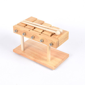 Wholesale Hot-selling Wooden Percussion Block 5 Tones Clapper Rhythm Oak Blocks with Hammer for National Opera <b>Music</b> - Product Image 2