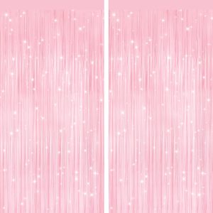 Cortina de Flecos Metálicos Azul Púrpura y Rosa Intenso, Telón de Fondo de Lentejuelas, Decoración para Fiesta de Cumpleaños de Niñas con Temática de Sirena, Personalizable - Product Image 4
