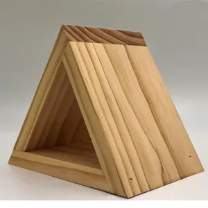 Personalizado hecho a mano de madera lectura descanso triángulo Pino madera libro amantes soporte marcapáginas libro página titular