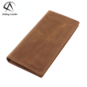 กระเป๋าสตางค์ยาว AndoBag สำหรับผู้ชาย หนังแท้สไตล์เรโทร แฟชั่น ใส่โทรศัพท์ ใส่บัตร กระเป๋าคลัทช์ธุรกิจ - Product Image 1