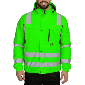 Custom Logo Wholesale Workwear Safety <b>Jacket</b> High <b>Vis</b> <b>Waterproof</b> Clothing OEM Industrial Safety <b>Jacket</b> With Reflective Strips - Product Image 2
