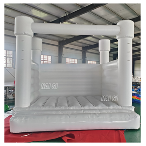 Château gonflable professionnel en PVC pour enfants et adultes, blanc pastel, pour mariage, pour enfants - Product Image 2