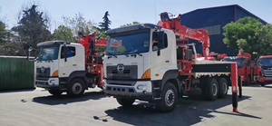 رافعة صلبة 6 × 4 Hino 10 طن رافعة مركبة 10-12 طن رافعة يونيك رافعة مستقيمة تلسكوبية رافعة شاحنة - Product Image 2