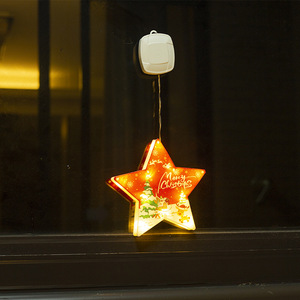 Luz Led de decoración navideña, cortina para fiestas, lámparas de ventana con ventosa, luz colgante - Product Image 5