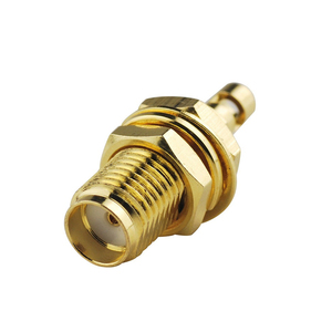 RF Coax SMA Female Bulkhead Mount Solder Connector for <strong>IPX</strong> 1.13mm Cable - Product Image 1