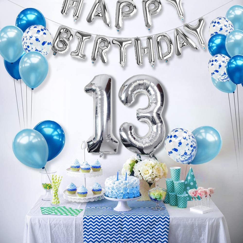 13. Geburtstag Dekoration – Türbanner 'Happy 13th Birthday' In Schwarz-gold, 180x30 Cm, Oxford-Stoff, Wiederverwendbar