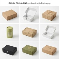 Kotak Hadiah Ramah Lingkungan Hitam Matte Mewah dengan Pita Magnetik dan Laminasi Mengkilap, Kemasan Datar Multi-Ukuran untuk Pakaian dan Lilin