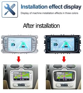 Ford Focus <span class=keywords><strong>2</strong></span> S-Max Mondeo Mk4 9 Galaxy C-Max Kuga 3 için Linux <span class=keywords><strong>2</strong></span> Din Araç Radyosu, Navigasyon, Bluetooth, FM, 7'', 2DIN Multimedya DVD Oynatıcı - Product Image 6