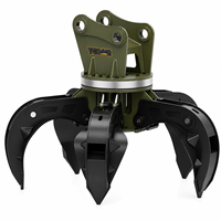 Grappin forestier pour l'abattage du bois, tête de traitement du bois de chauffage, accessoires de remorque pour grue hydraulique