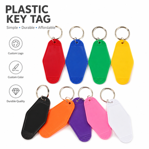 Porte-clés en plastique personnalisé avec logo, style motel vintage, plusieurs couleurs, porte-clés rétro personnalisé pour hôtel, pour cadeau promotionnel en gros - Product Image 1