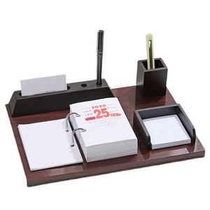 Calendario de Escritorio de Madera Ecológico para el Día del Padre 2026, Organizador de Escritorio, Portaplumas, Soporte para Teléfono, Soporte para Bloc de Notas, Porta Tarjetas - Product Image 1