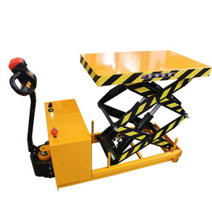 Yüksek Verimli 350kg 500kg 1000kg Manuel Hidrolik Kaldırıcı Tekerlekli Makaslı Platform Arabası - Product Image 2
