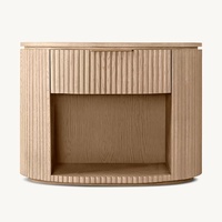 Lit en bois massif de luxe sur mesure, taille Queen ou King, style doux, meubles de chambre à coucher, villa, tête de lit étendue, ensemble de lit de chambre à coucher