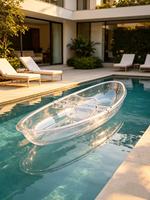 Kayak transparent en plastique PC pour une personne, canoë transparent pour une personne, kayak transparent pour la mer, le lac, les sports nautiques
