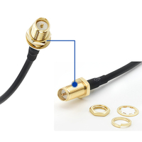 Câble de connecteur SMA pour GPS de voiture 5G Wifi Câble coaxial SMA mâle vers SMA mâle à angle droit pour capteurs automobiles