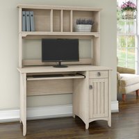 Bureau à domicile Bureau d'ordinateur moderne avec huche Table d'étude blanche avec étagère à livres pour enfants