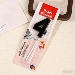 เทียนพาราฟินสีดำจากโรงงานสำหรับตกแต่งเค้กคริสต์มาสและวันเกิด - Product Image 6
