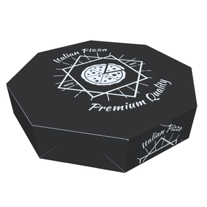 Tùy Chỉnh Màu Đen Vòng Bát Giác Bánh Pizza Hộp Takeaway Dùng Một Lần Thức Ăn Nhanh Hộp - Product Image 6