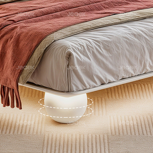 Base de Cama Moderna Minimalista sin Cabecera de Acero Inoxidable, Ahorra Espacio para Apartamentos Pequeños, Inspirada en el Planeta, para Dormitorio Secundario - Product Image 6