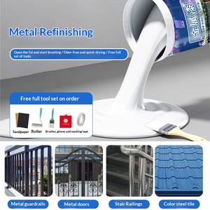 <span class=keywords><strong>Peinture</strong></span> industrielle métallisée à base d'eau, anti-rouille et anti-corrosion, inodore, écologique, pour articles en fer, portes en fer et radiateurs - Product Image 2