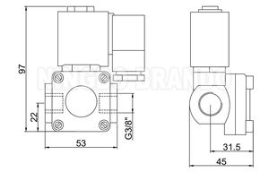 0927100 <span class=keywords><strong>3</strong></span>/8 ''0927 Serie 16 Bar Normaler weise geschlossenes Messing-Magnetventil für Wasser luft kompressor 12V 24V 110V 220V DC AC - Product Image 2