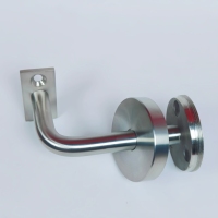 Support mural courbé en acier inoxydable 304 316 pour main courante, fixation pour tube rond, balustrade d'escalier