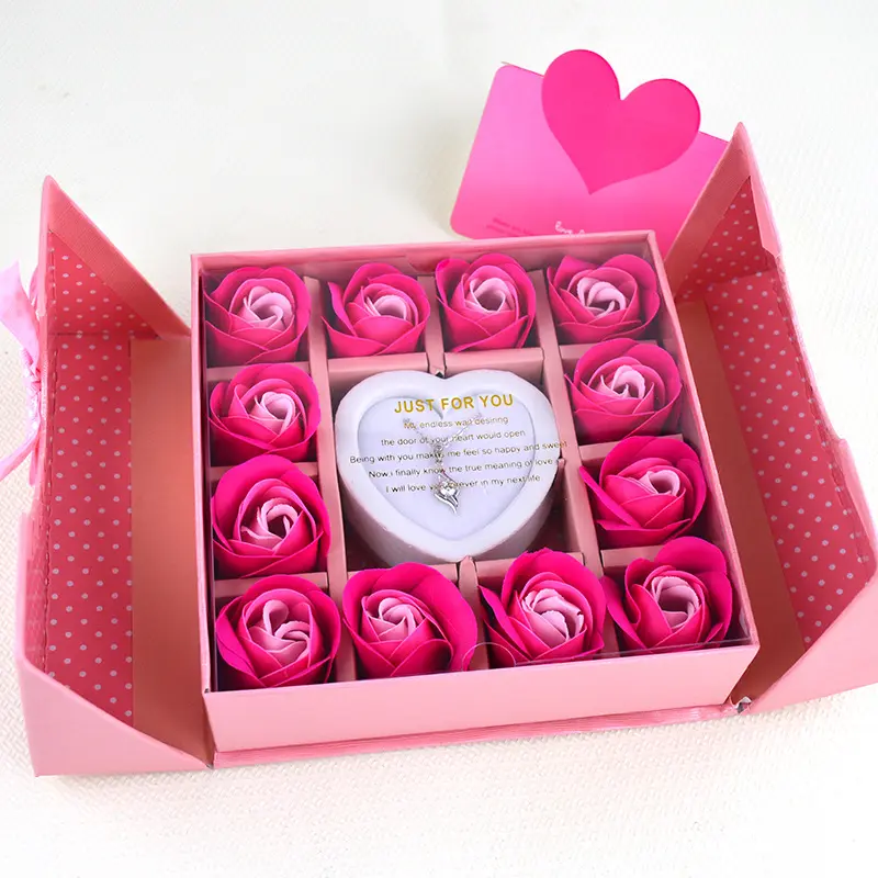 SN-Z1054 Wholesale Roses Soap Flowers Creative Idea Folio Love Gifts Boxes Mothers Day Valentine's Day Gift