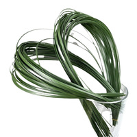 Desain Buket Bunga Pernikahan Plastik dengan Daun Karet Lembut dan Kawat Besi Hijau - DIY Rangkaian Tanaman Indoor/Outdoor
