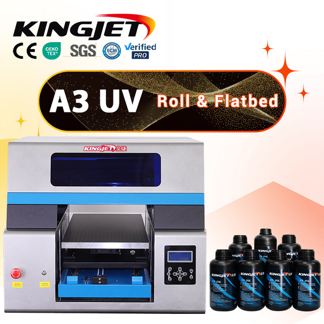 New Uv Flatbed Printer A4 A3 A2 A1 Size Impresora Uv 3360 Mug Wood Flatbed Roll Imprimante Uv Printer