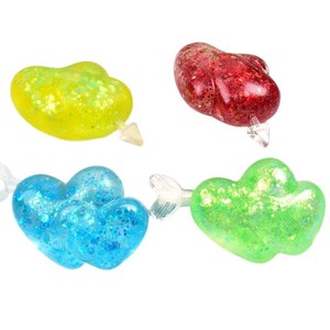 Juguete Blandito de Piruleta con Corazón Brillante, TPR Maltosa de Ascenso Lento, Juguete Antiestrés con Lentejuelas Transparentes para Alivio del Estrés y Descompresión - Product Image 5