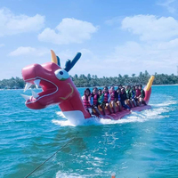 Bateau gonflable à Double ligne, équipement de jeu sur eau, loisirs, Design Dragon, cavalier d'océan, banane