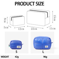 Sac de rangement en nylon gonflé conception de nuage bleu pochette cosmétique étanche organisateur de toilette de voyage sacs vichy trousse de maquillage pour les femmes
