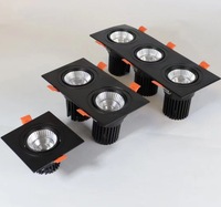 Plafonnier encastré LED super lumineux en aluminium 5W 7W 12W 20W 30W, design moderne et luxueux, IP44, CRI 90 élevé, dimmable