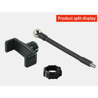 Clip flexible à col de cygne pour fixer un support de lumière annulaire, clip pour téléphone portable, clip pour téléphone en direct