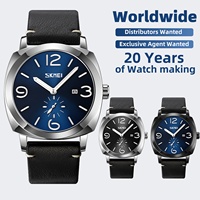 Montre Homme SKMEI 9305 à Finition Mate, Étanche 30M, à Quartz, avec Date, Idéale pour Soirées et Tenues Quotidiennes