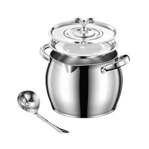 Contenedor de manteca de acero inoxidable con filtro, asas dobles, tanque de almacenamiento de aceite de gran capacidad, uso doméstico, alta temperatura - Product Image 1