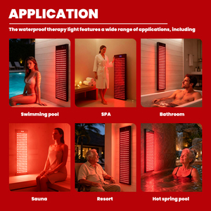 IP65 Resistente al Agua 90 ℃   Panel de <span class=keywords><strong>Terapia</strong></span> de Luz Roja para Sauna de Cuerpo Completo de Alta Temperatura, 7 Longitudes de Onda 660nm 850nm 1060nm NIR Infrarrojo para Spa OEM - Product Image 5