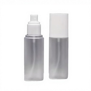 Botella de Plástico de 100 ml, Cilíndrica, con Hombro Plano, Vacía, Esmerilada, de PET, para Maquillaje, Limpiador Facial, Champú, Spray - Product Image 4